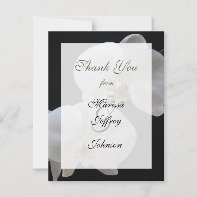 Wedding Thank You Invitation Card -- Orchids