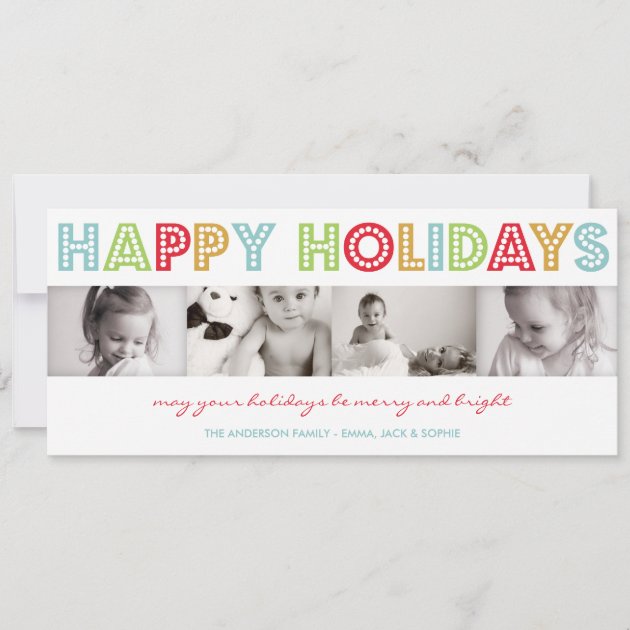 COLORFUL HOLIDAY | HOLIDAY PHOTO CARD (front side)