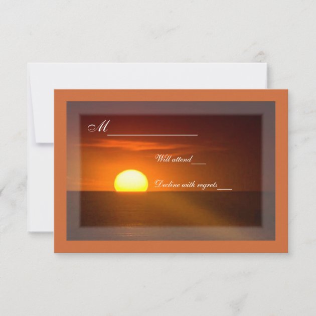 Sunrise Ocean RSVP card