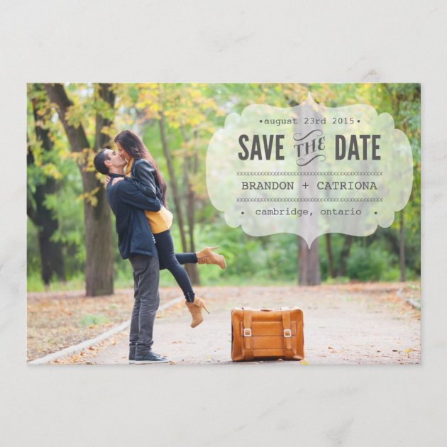 Vintage Typewritten Save the Date Announcement (front side)