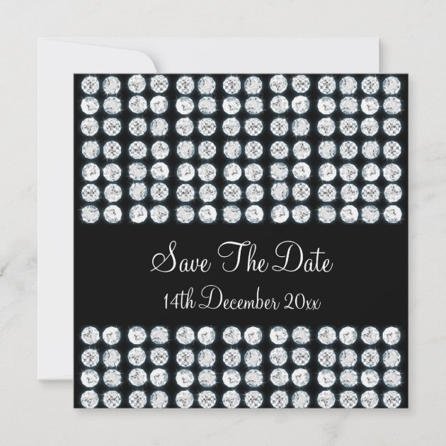 Wedding Save The Date Diamonds (front side)