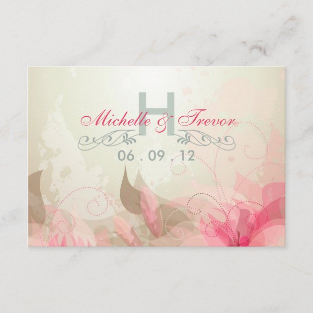 RSVP - Modern Floral Abstract Wedding Invitations