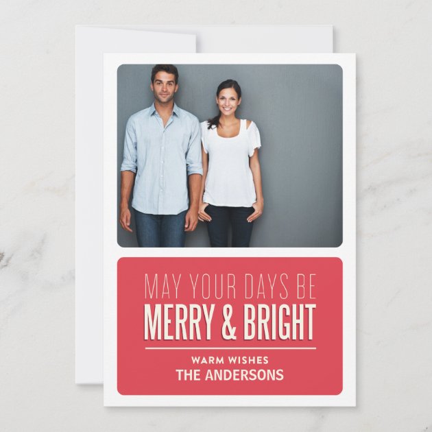 MERRY & BRIGHT | HOLIDAY PHOTO CARD (front side)