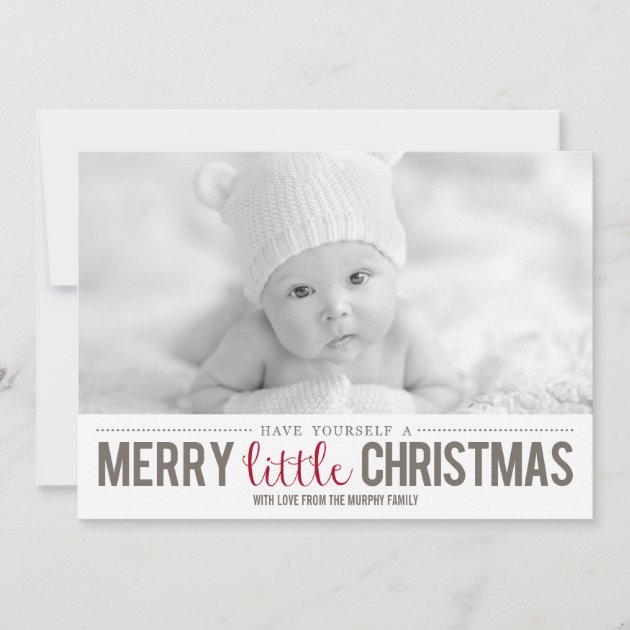 Merry Little Christmas Photo Card (front side)