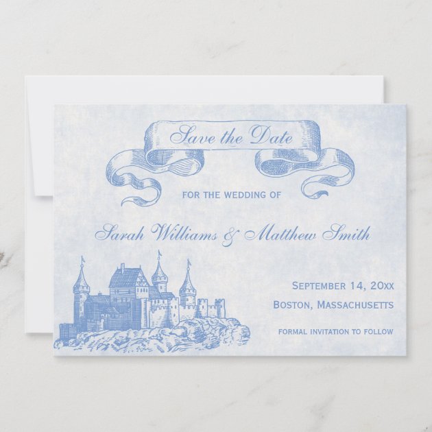 Blue Fairytale Wedding Save the Date
