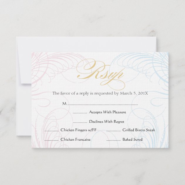 Baptism or First Communion RSVP  |  Blue and Pink