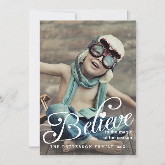 BELIEVE | The Magic of Christmas Photo Card (front side)
