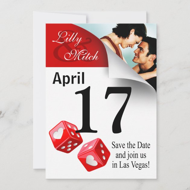 Calendar Page Save the Date Las Vegas Photo
