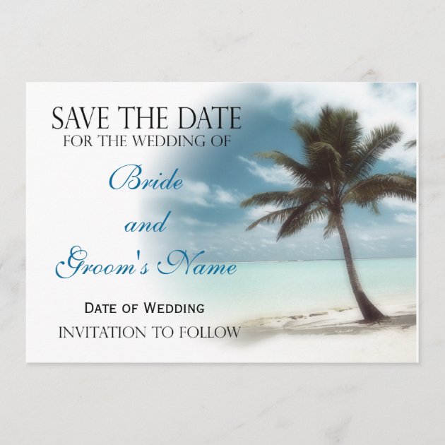 Palm Tree Save the Date Announcement