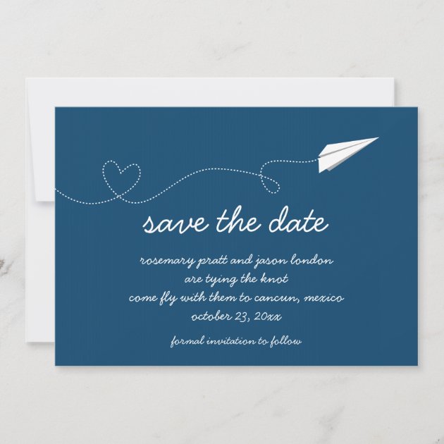 Paper Airplane Save the Date