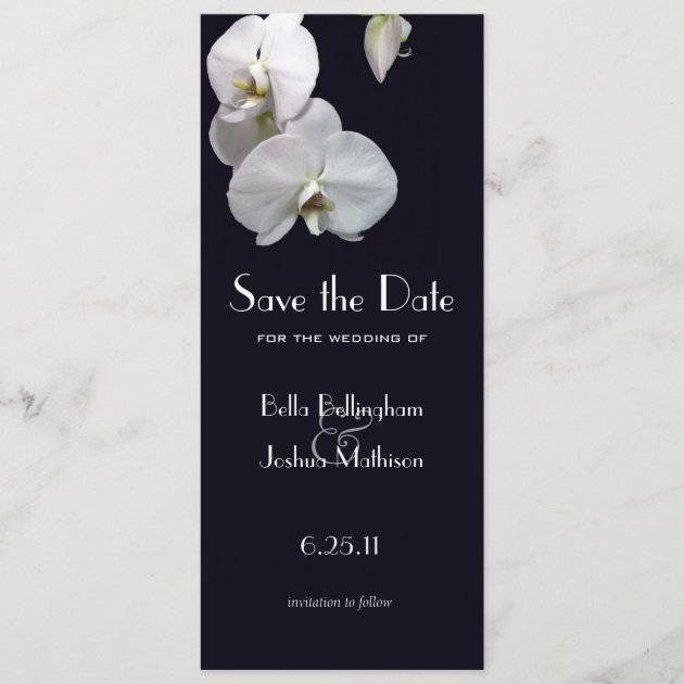 White Orchids Save the Date Announcement