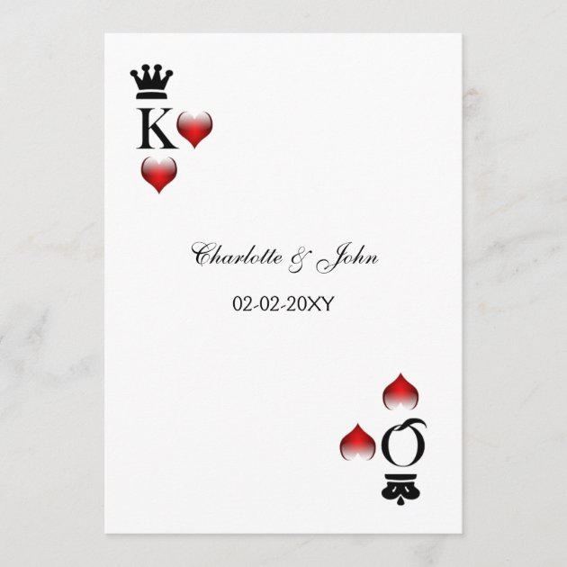 Vegas wedding save the date announcement (front side)