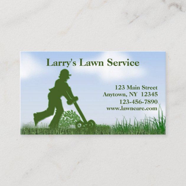Lawn Care Business Card (front side)