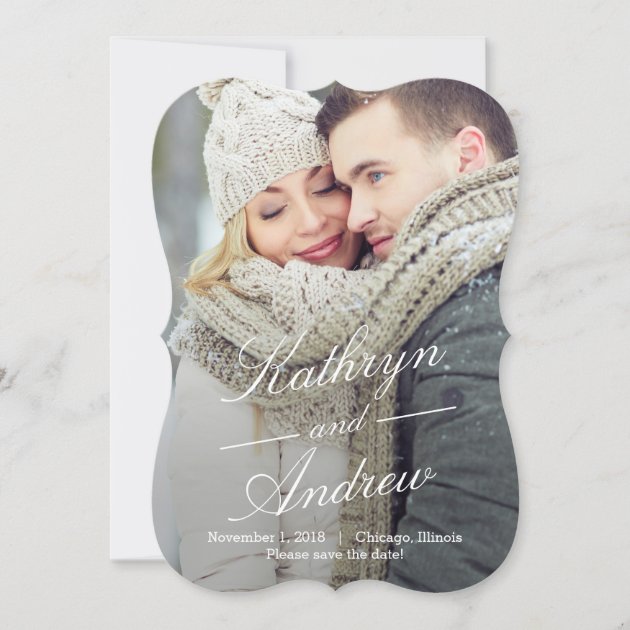 Simply Us Photo Save The Date Cards (front side)