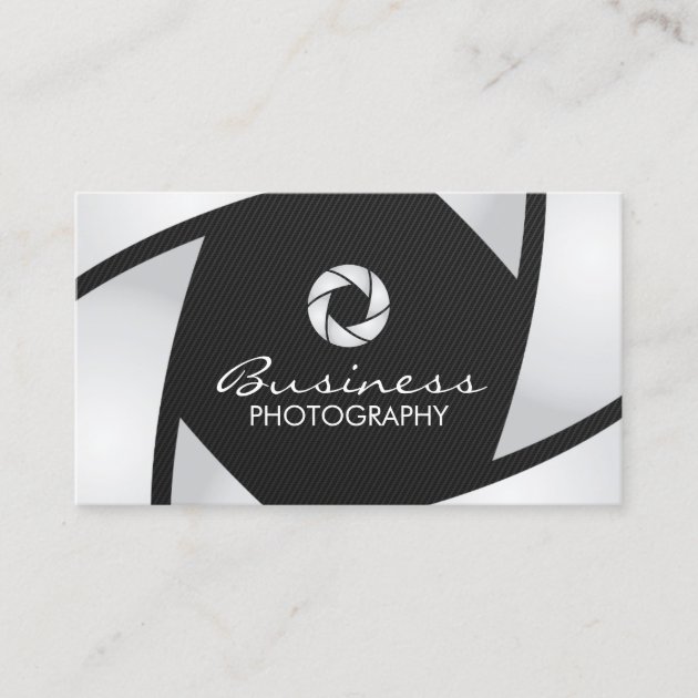 Photographer Camera Shutter Modern Photography Business Card (front side)
