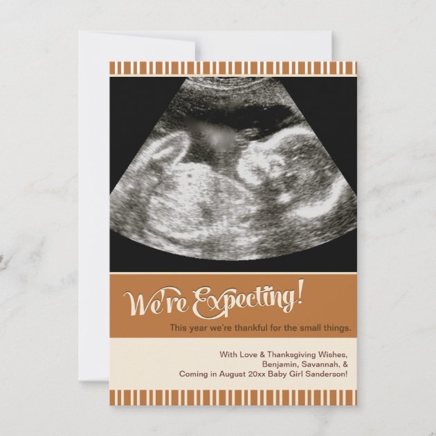 Thanksgiving Ultrasound Pregnancy Announcement