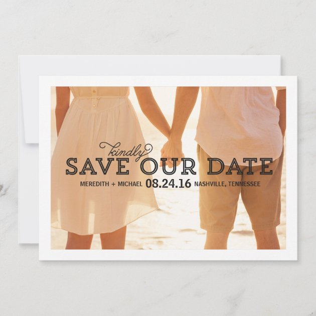 Rustic Whimsy | Photo Save the Date (front side)