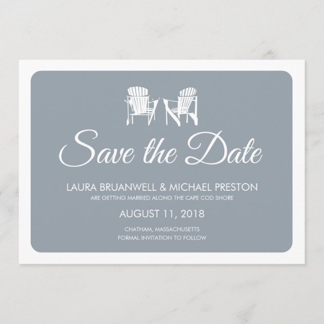 Two Adirondack Chairs Save the Date