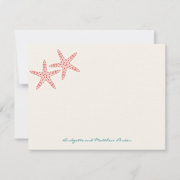 Stylish Starfish Thank You Cards