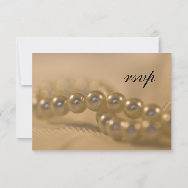 Twisted Pearls Wedding RSVP Response Card