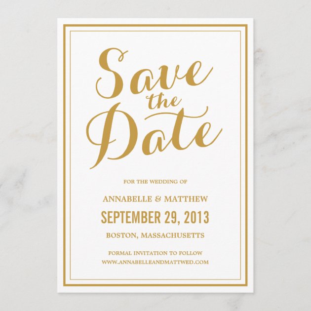 Calligraphy Save the Date Announcement