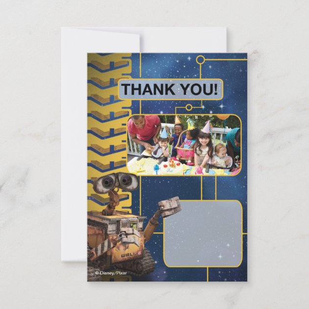 Wall-E Birthday Thank You Cards (front side)