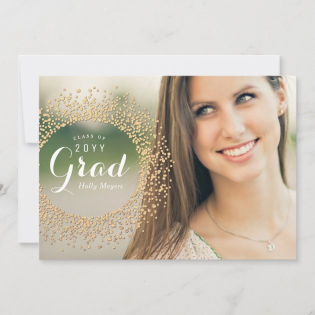 Sparkling Grad Photo Card (front side)