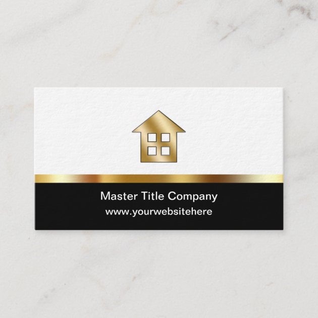 Ultra Thick Title Company Business Cards (front side)