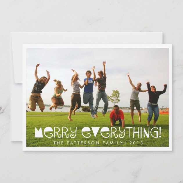 Merry Everything Fun Holiday Greeting Photo Card