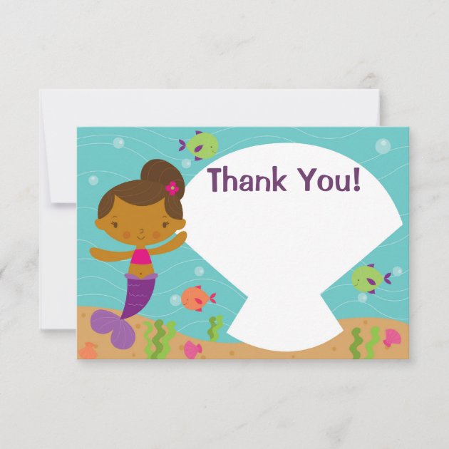Customizable Kids Mermaid Party Thank You