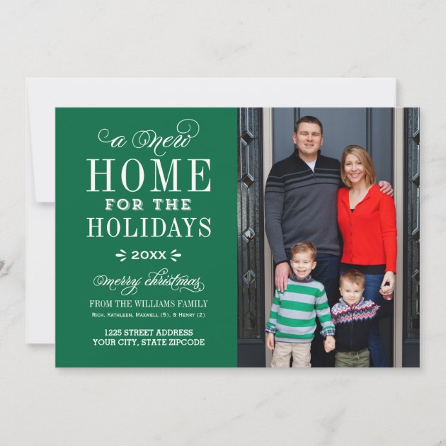 A New Home | Holiday Photo Card (front side)