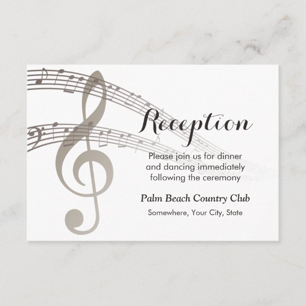 Simple Music Notes Musical Wedding Reception