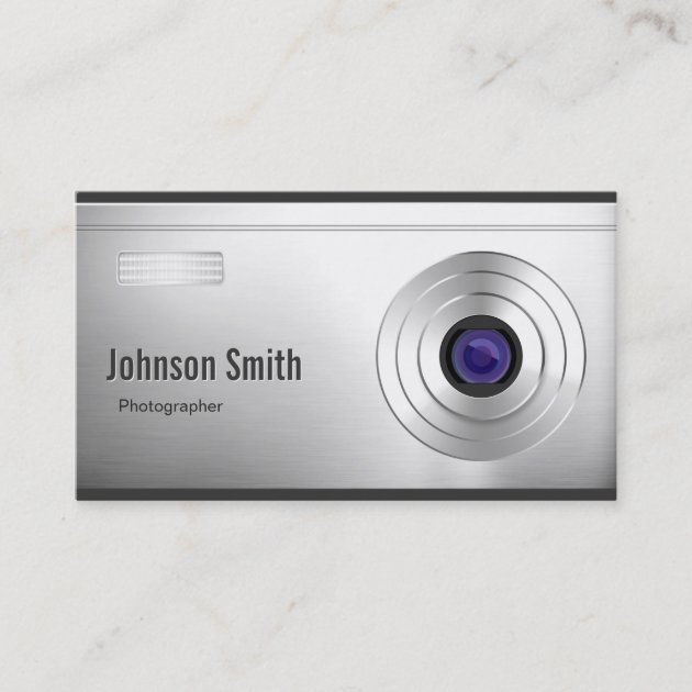 Featured Digital Camera Lens - Photography Business Card (front side)
