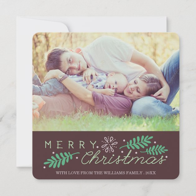 Sentimental | Merry Christmas Holiday Photo Card (front side)