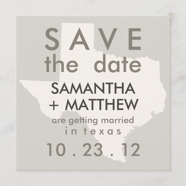 Texas Save the Date Cards