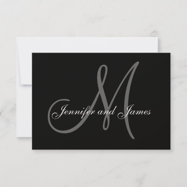 Elegant Wedding RSVP Cards for Square Invitations