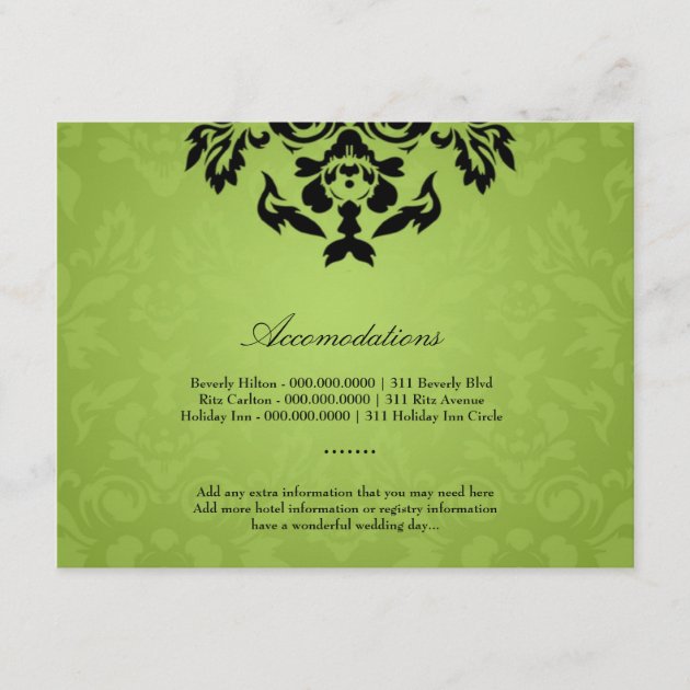 311-Black Lime Flame Accommodation Card