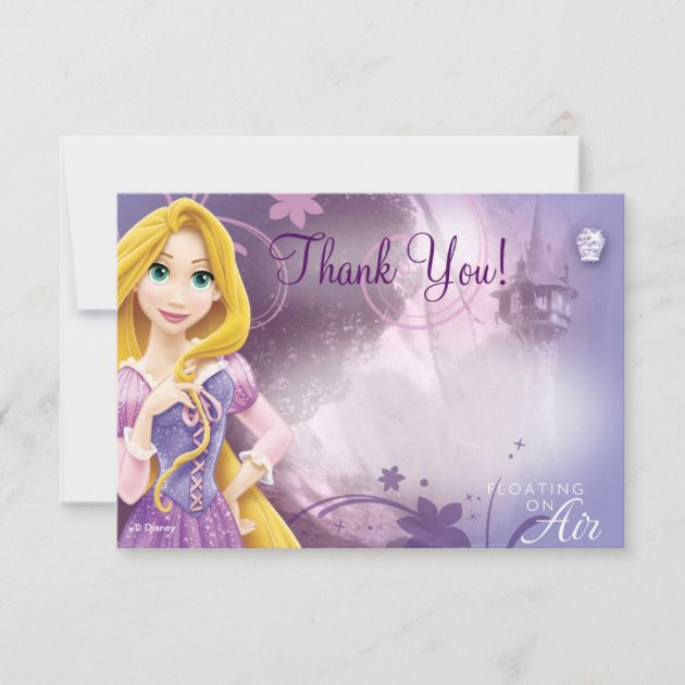 Rapunzel Thank You Cards (front side)