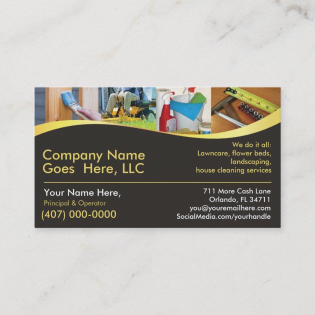 Contractor/Handyman /Do It All / Business Card (front side)