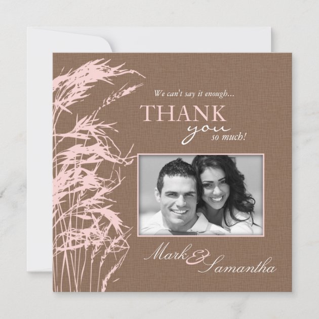 Sweet Autumn Bride Square Thank You Card