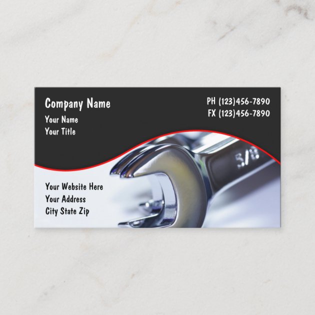 Cool Automotive Theme Business Card (front side)