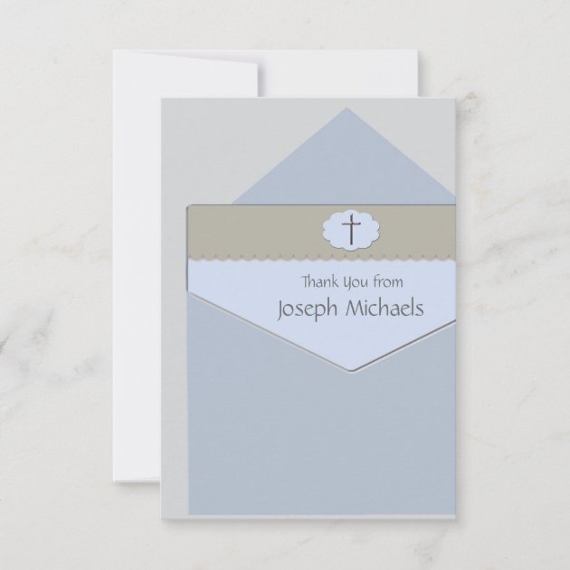 Sealed with a Blessing Religious Thank You Card (front side)