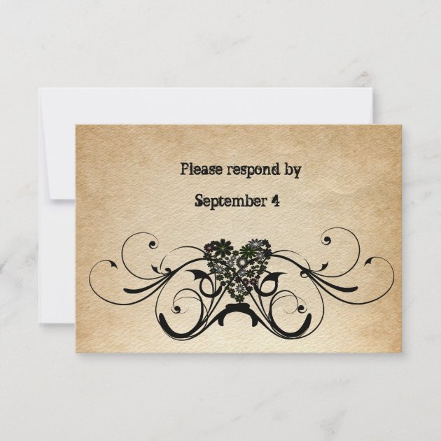 Shabby Rustic RSVP with envelopes.