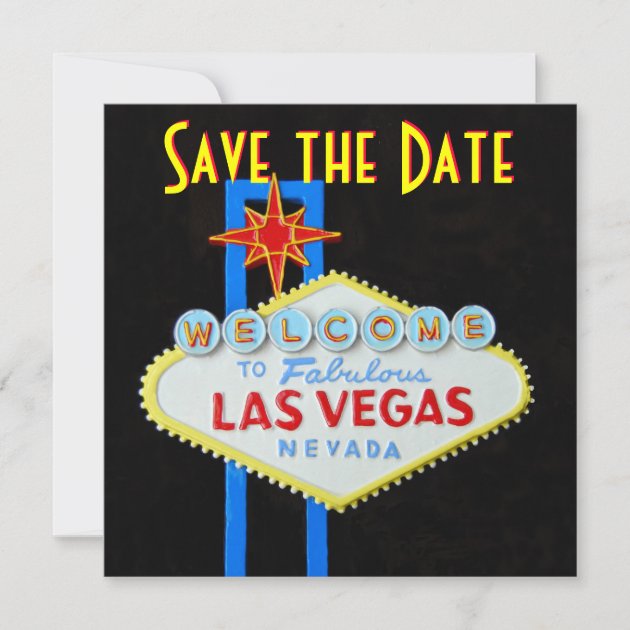 Las Vegas Wedding Save the Date Invitation (front side)