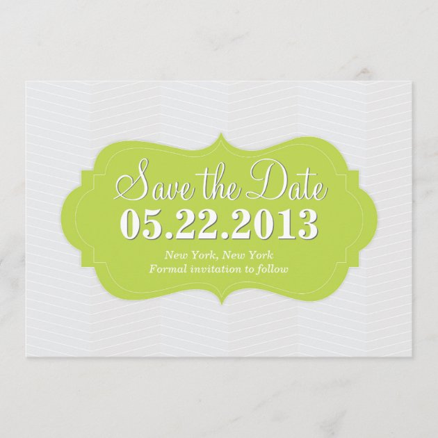 Green Modern Save the Date Announcement