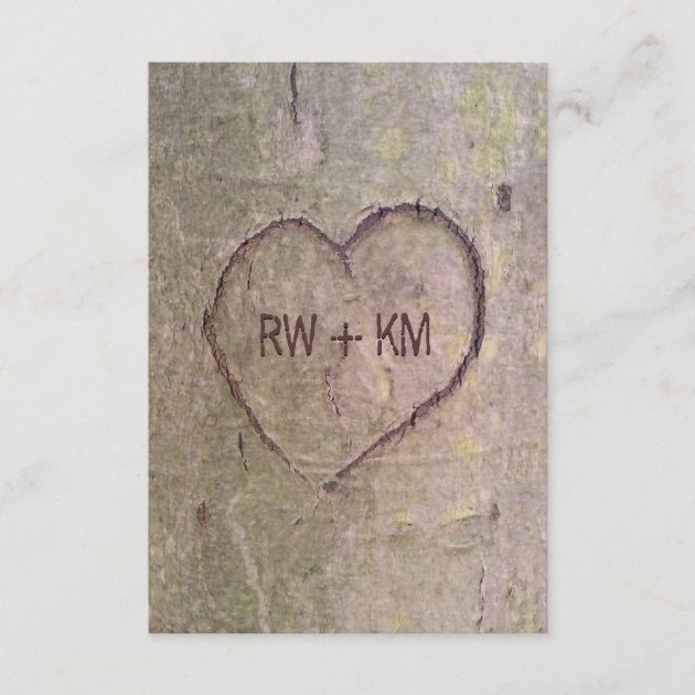 Heart Carved in Tree RSVP Reply Card