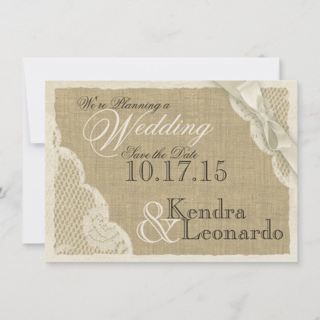 Vintage Lace Save the Date