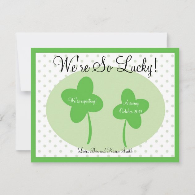 St Patricks Day Pregnancy Announcement / Lucky
