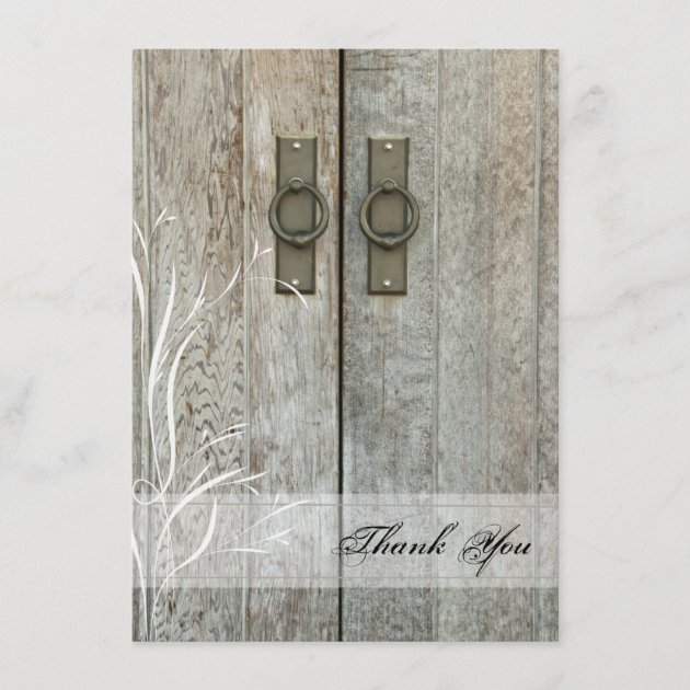 Double Barn Doors Country Thank You Notes