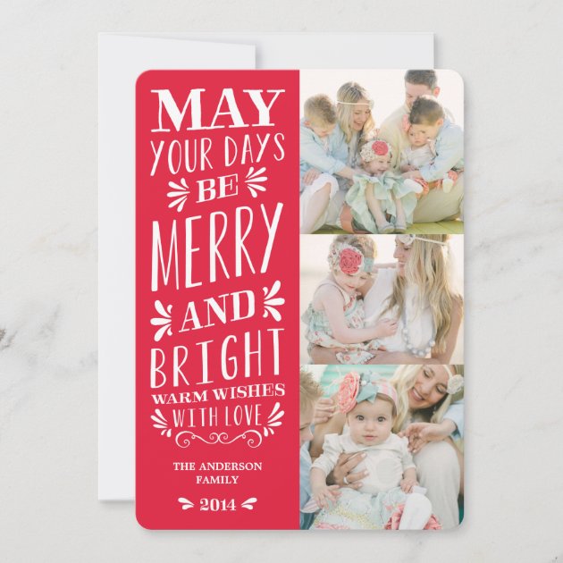 Be Merry Type | Holiday Photo Card
